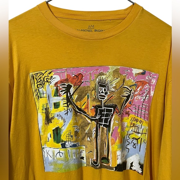 Goodie Two Sleeves yellow long sleeve Jean-Michel Basquiat graphic t-shirt - Picture 6 of 11